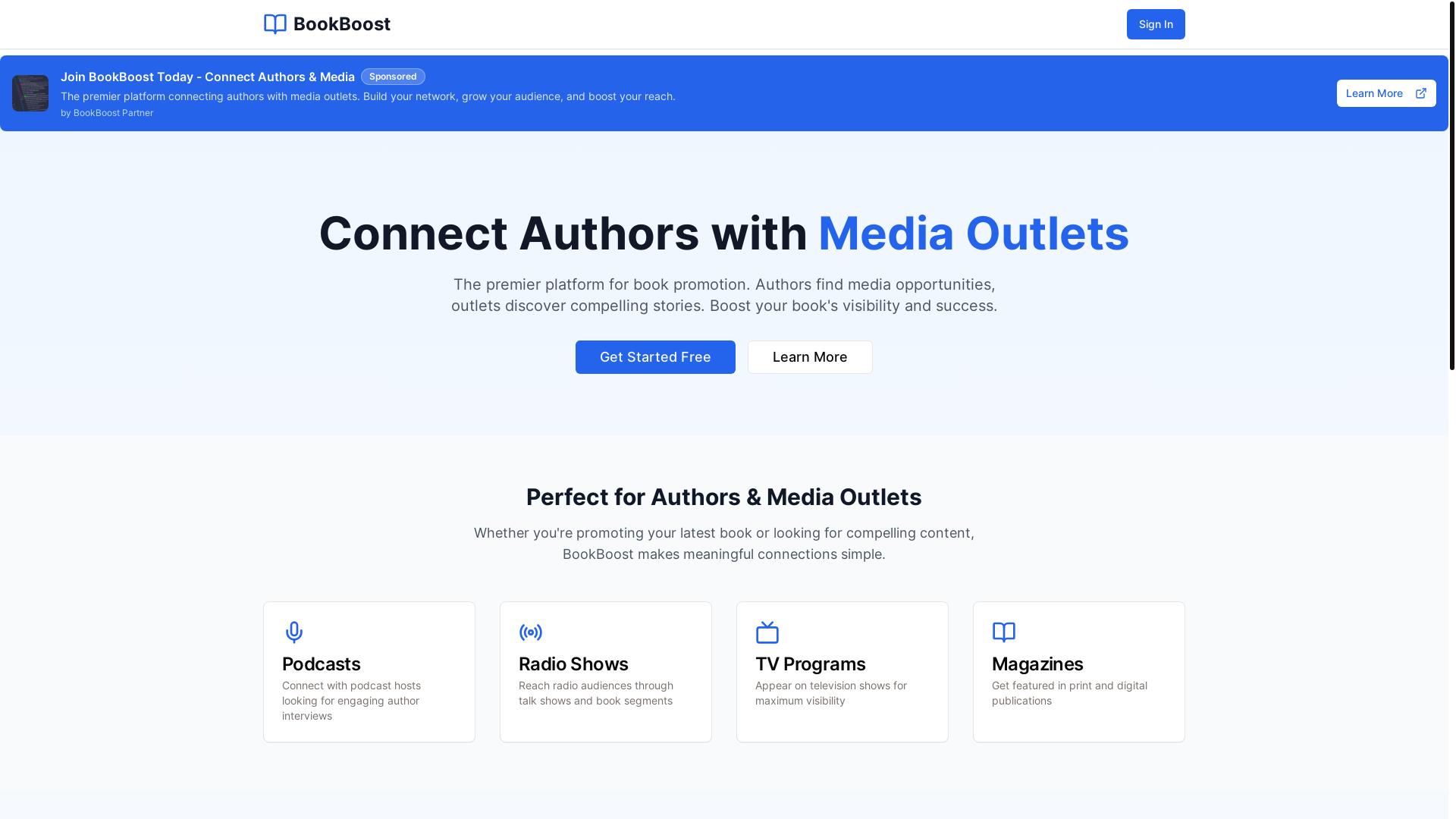 website screenshot of https://bookboost.net/