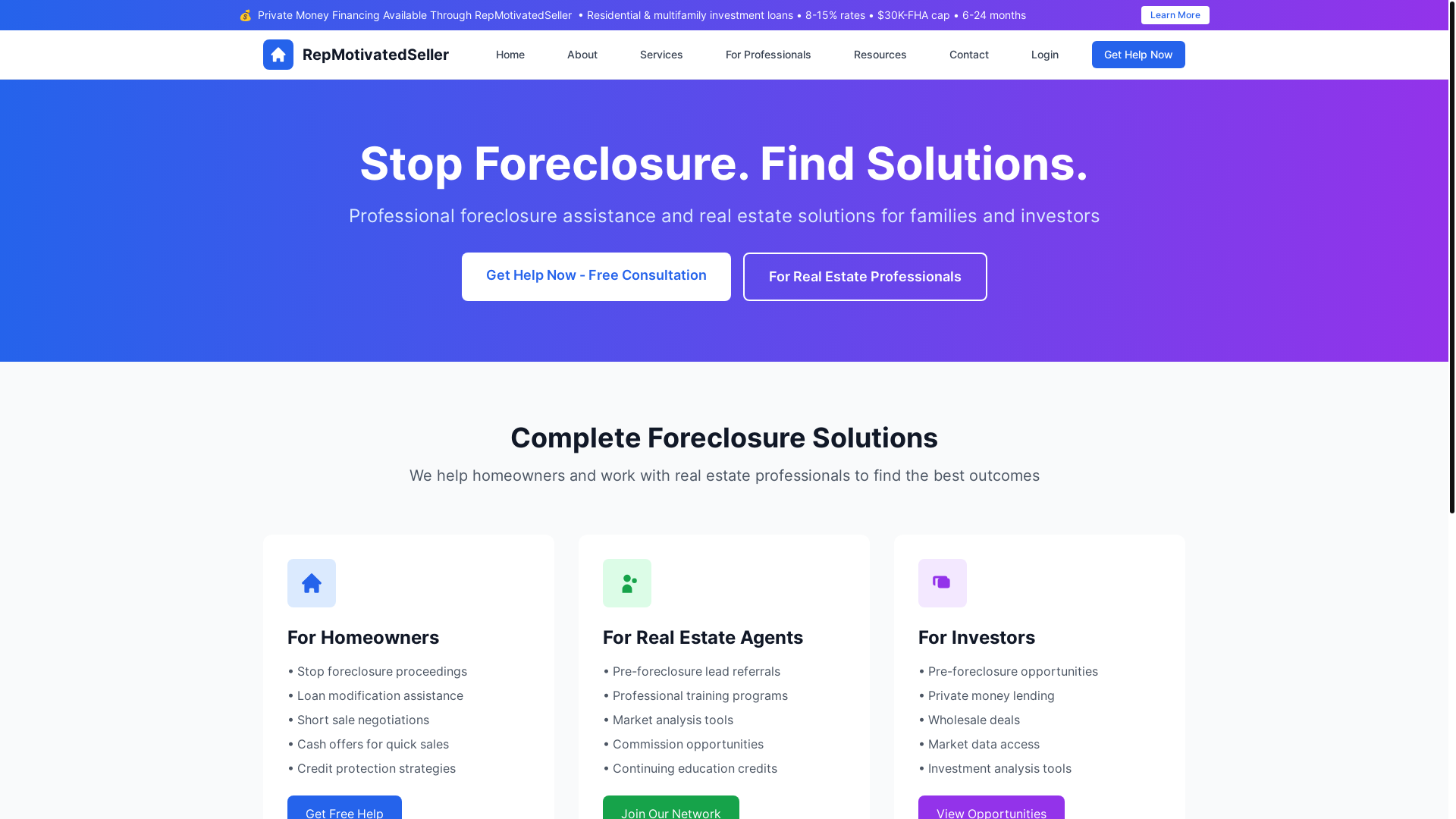 website screenshot of https://repmotivatedseller-live.pages.dev/