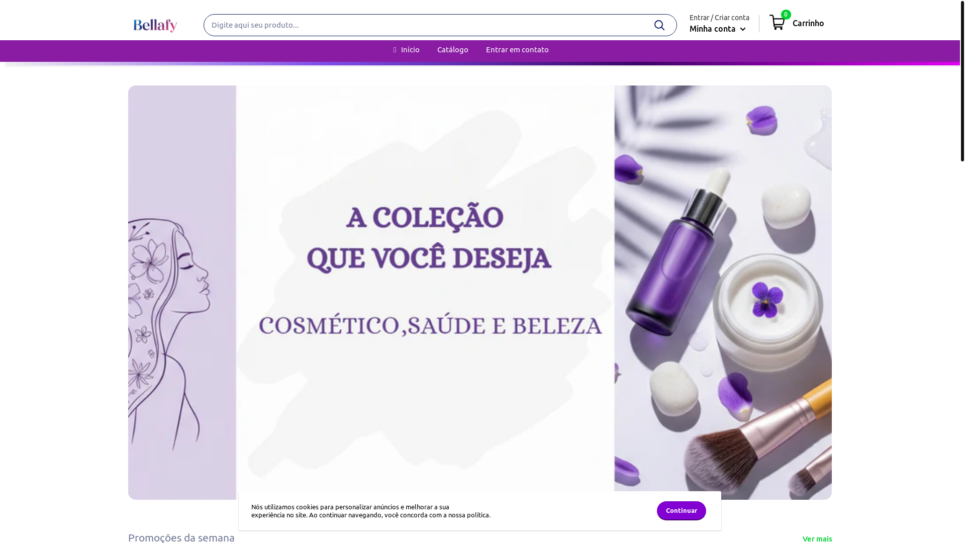 website screenshot of https://lojabellafy.com/