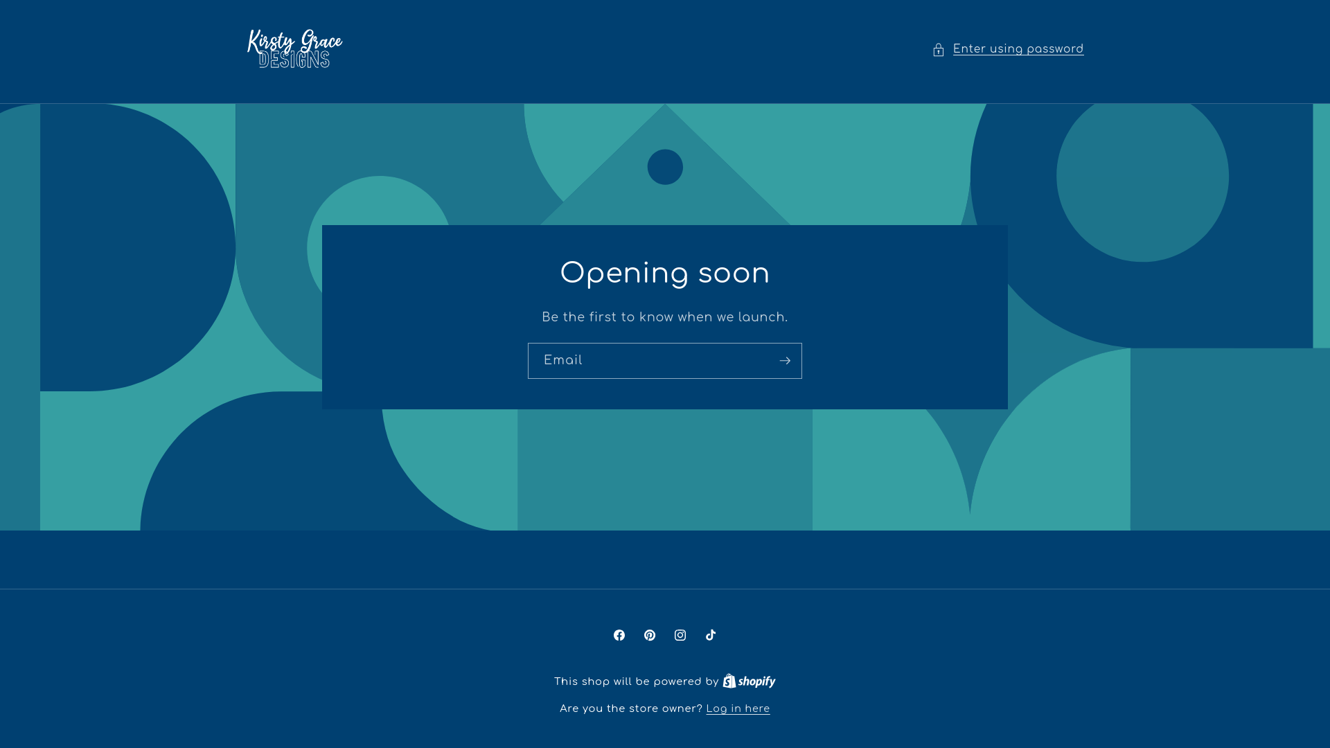 website screenshot of https://kirstygracedesigns.com/