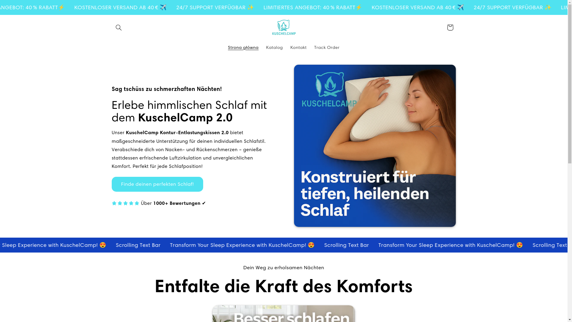 website screenshot of https://kuschelcamp.de/