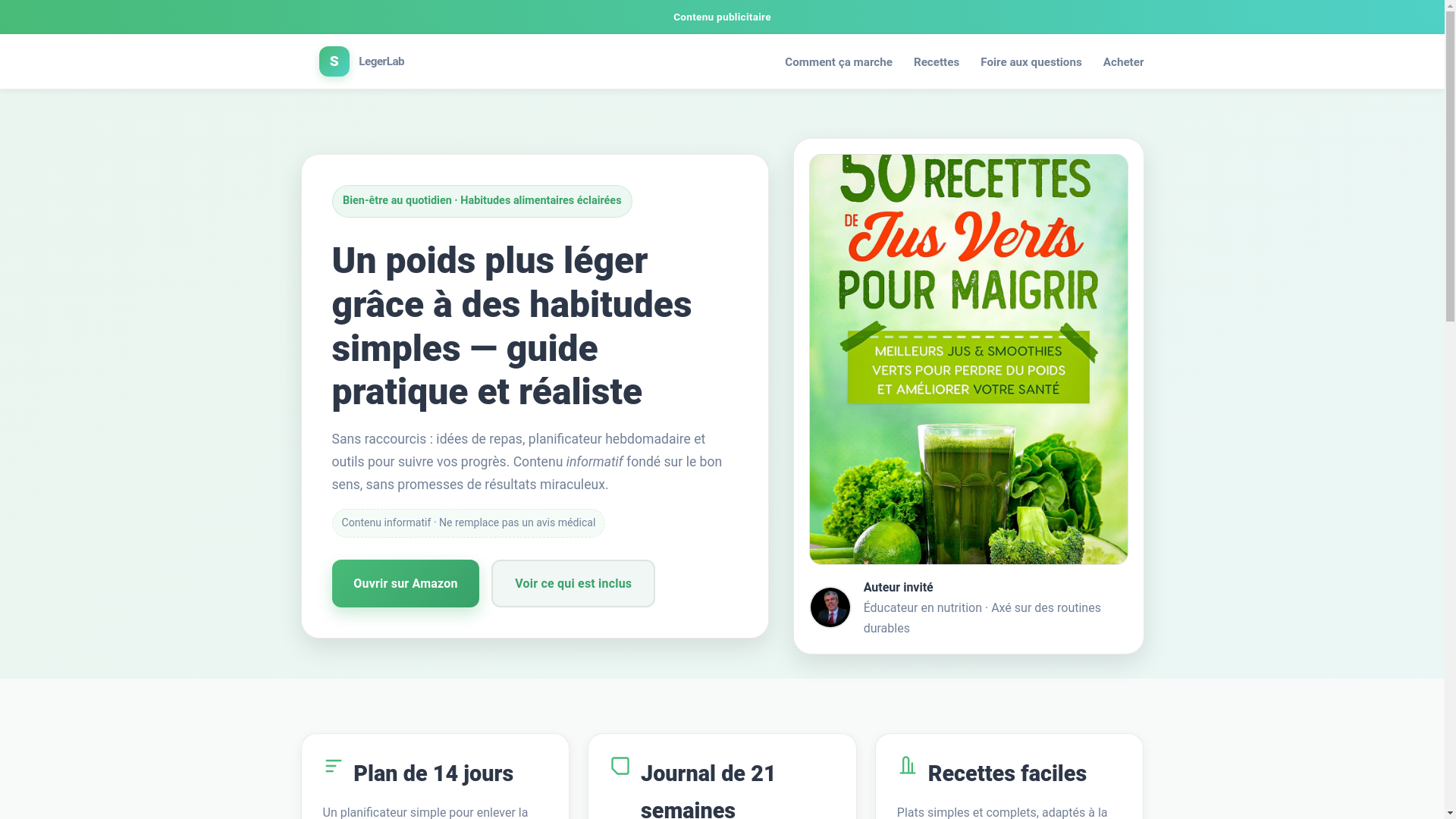 website screenshot of https://legerlab.site/