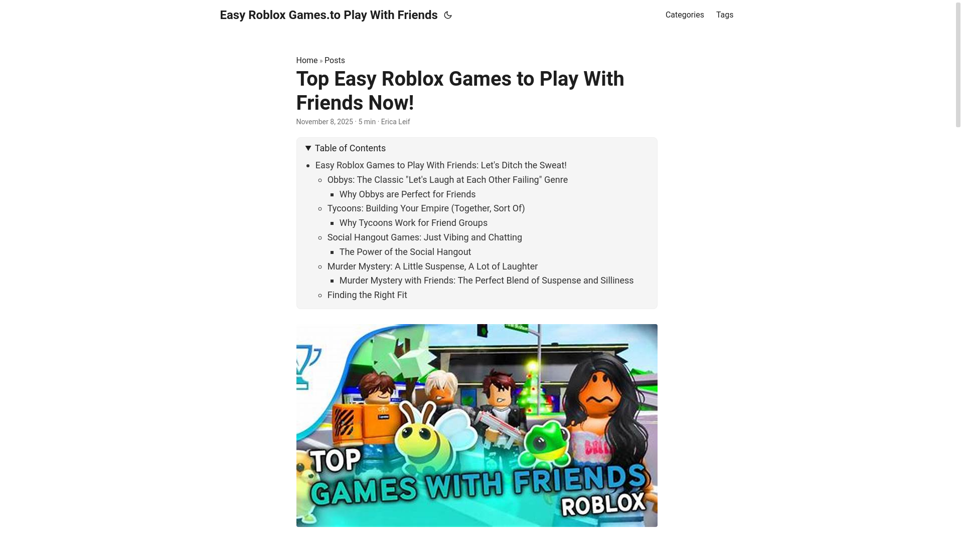 website screenshot of https://easy-roblox-gamesto-play-with-friends.pages.dev/
