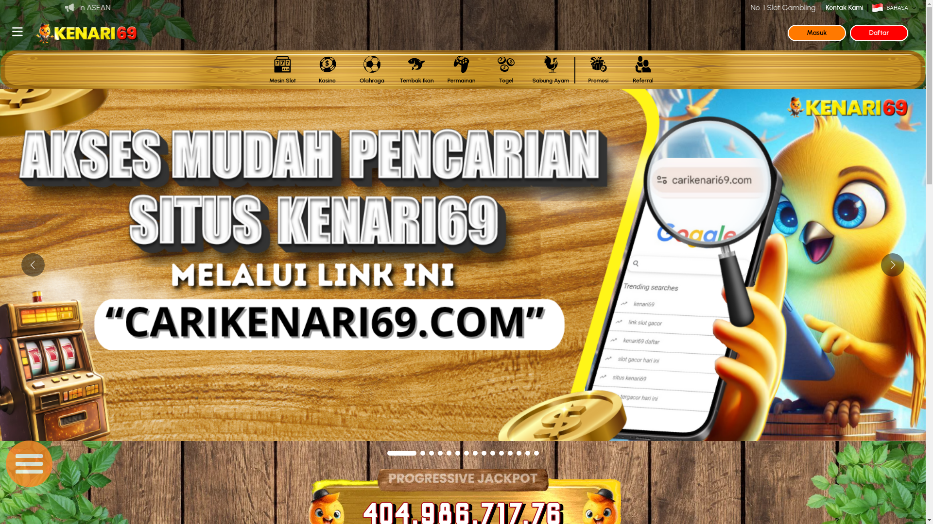 website screenshot of https://kenari69terpercaya.club/