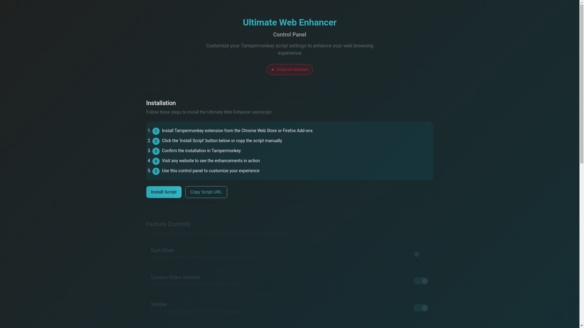 website screenshot of https://controlpanel-h0d.pages.dev/