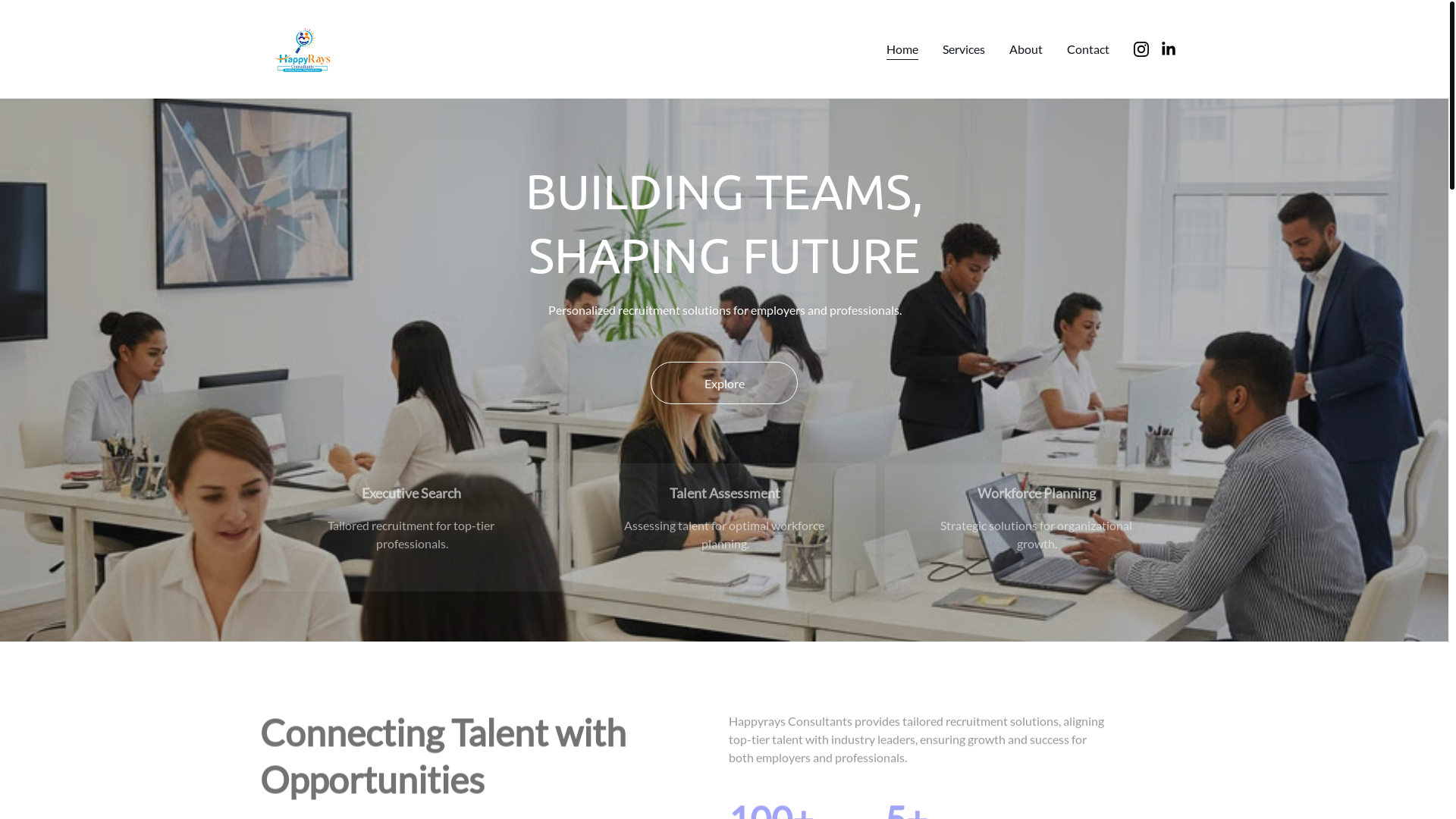 website screenshot of https://happyrays.in/