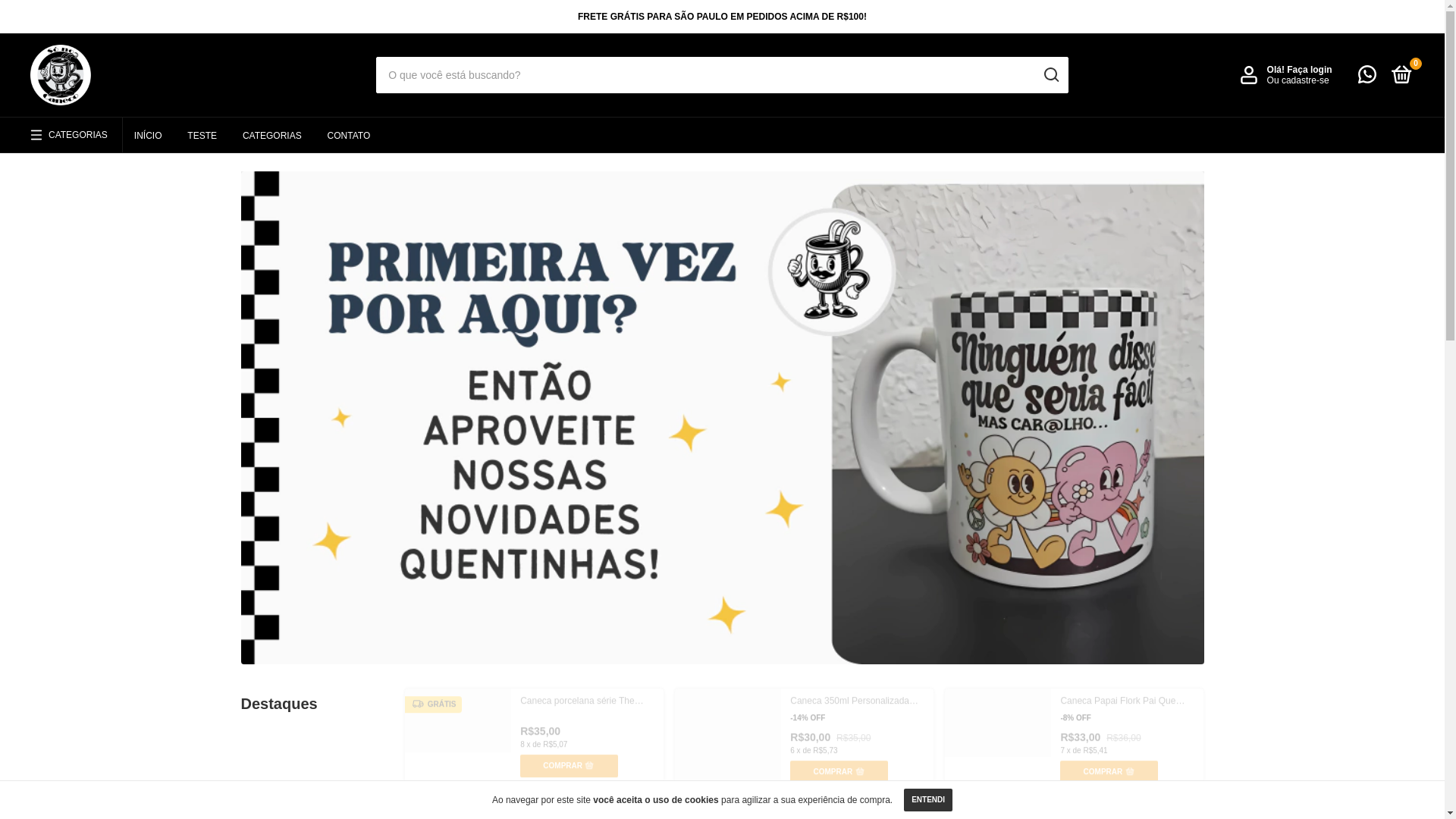 website screenshot of https://sonocaneco.com.br/