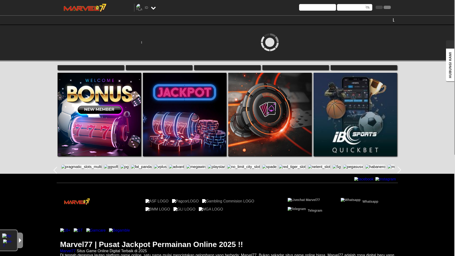 website screenshot of https://marvel77over.com/