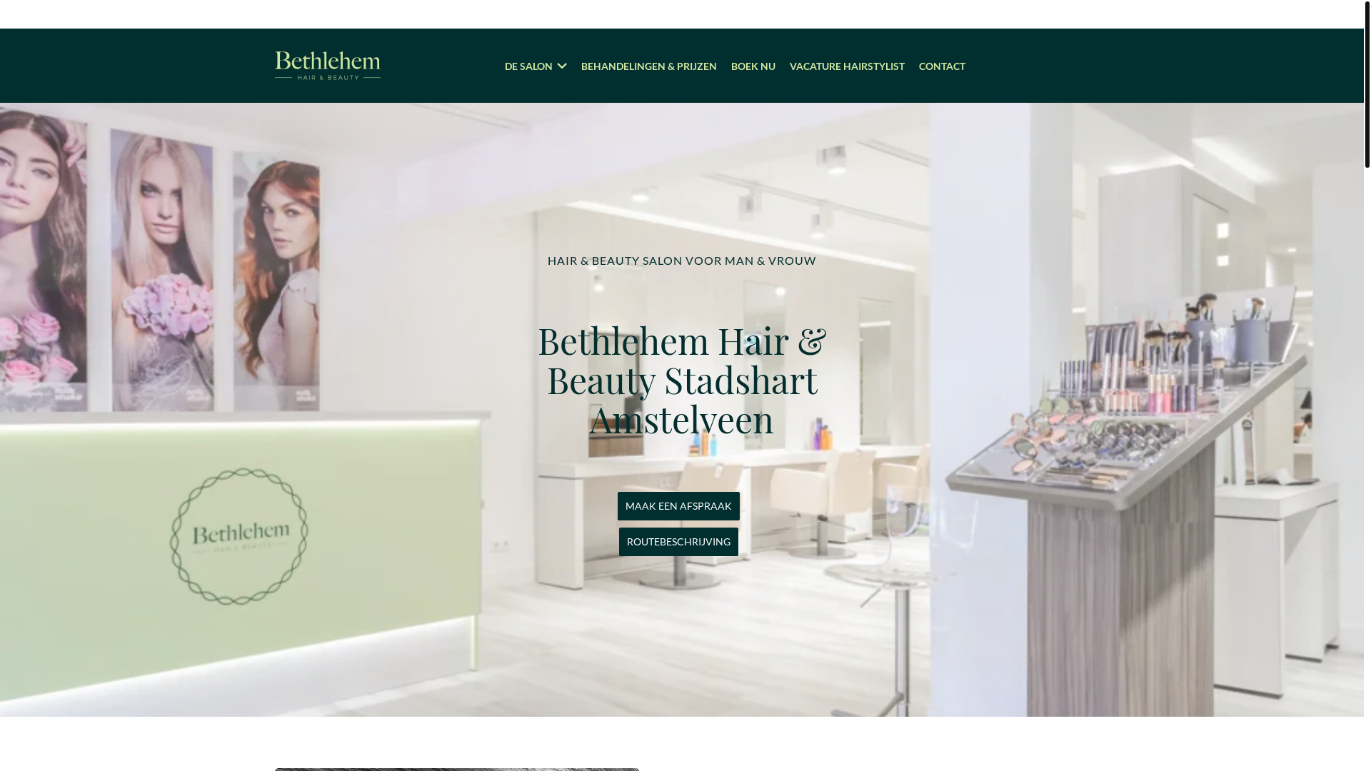 website screenshot of https://bethlehemhairbeauty.nl/
