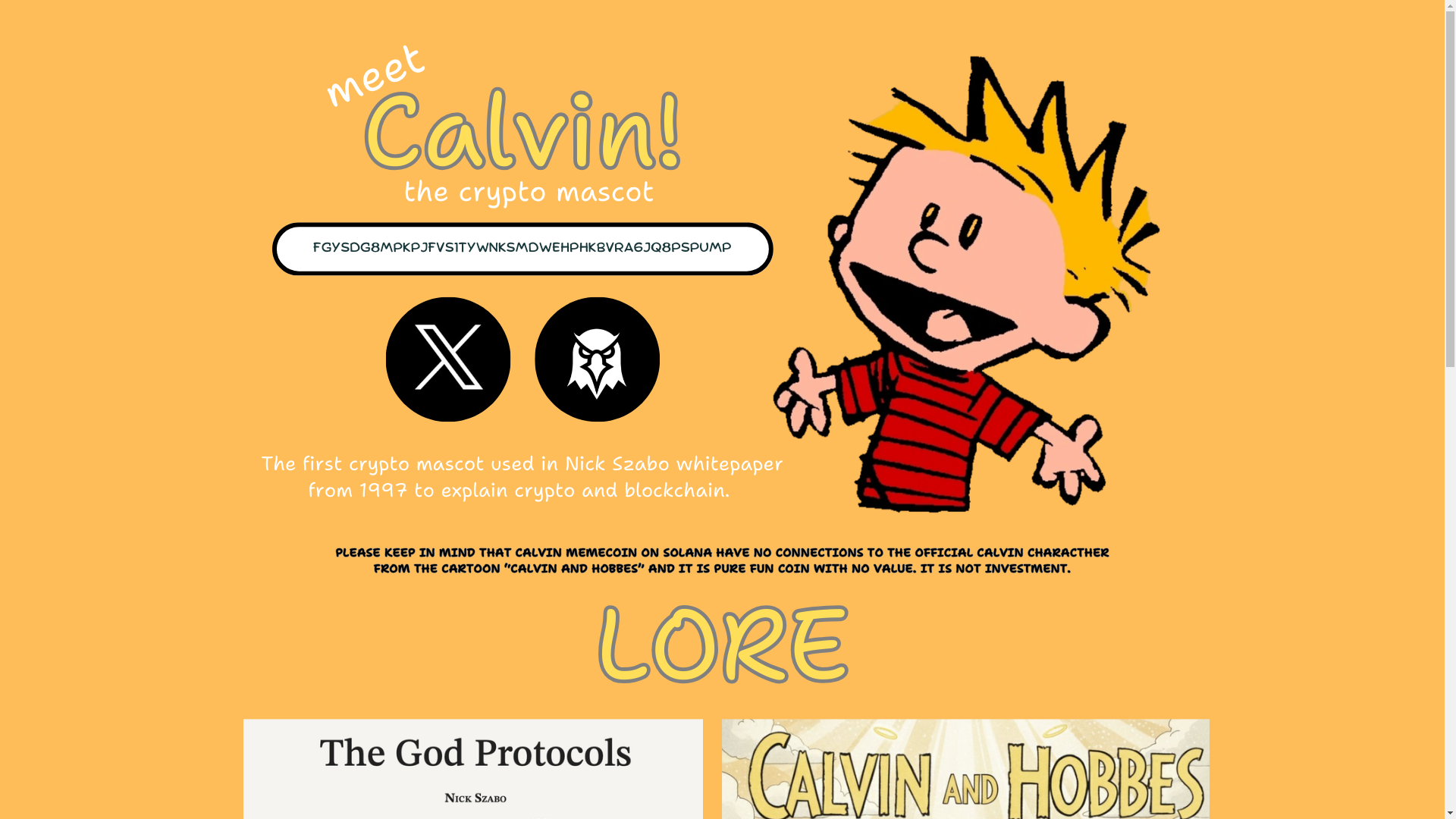website screenshot of https://calvinsolana.space/