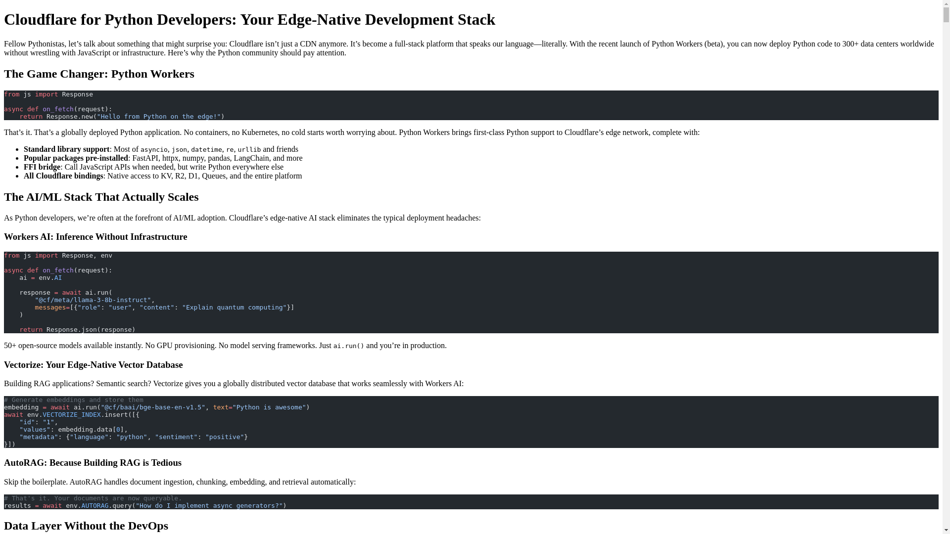website screenshot of https://cloudflarepython.com