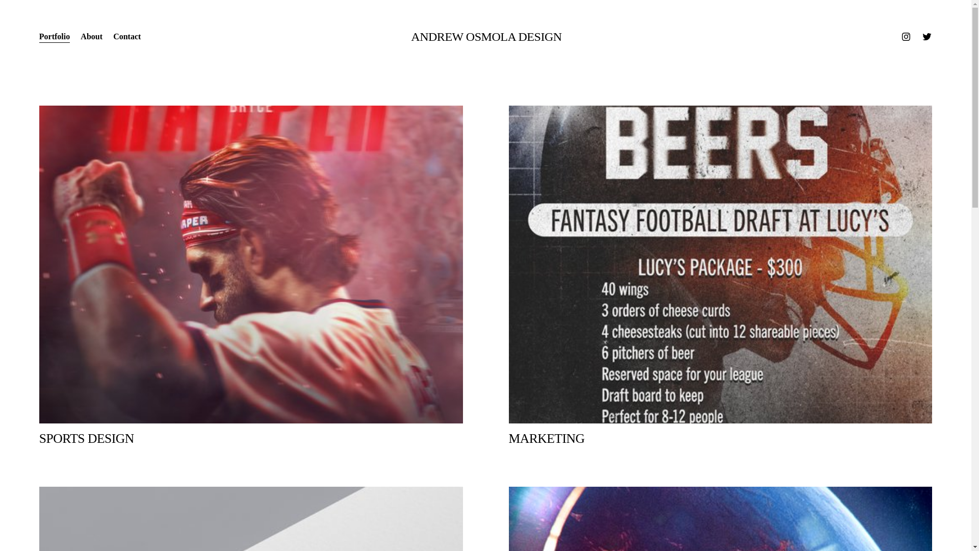 website screenshot of https://andrewosmoladesign.com/