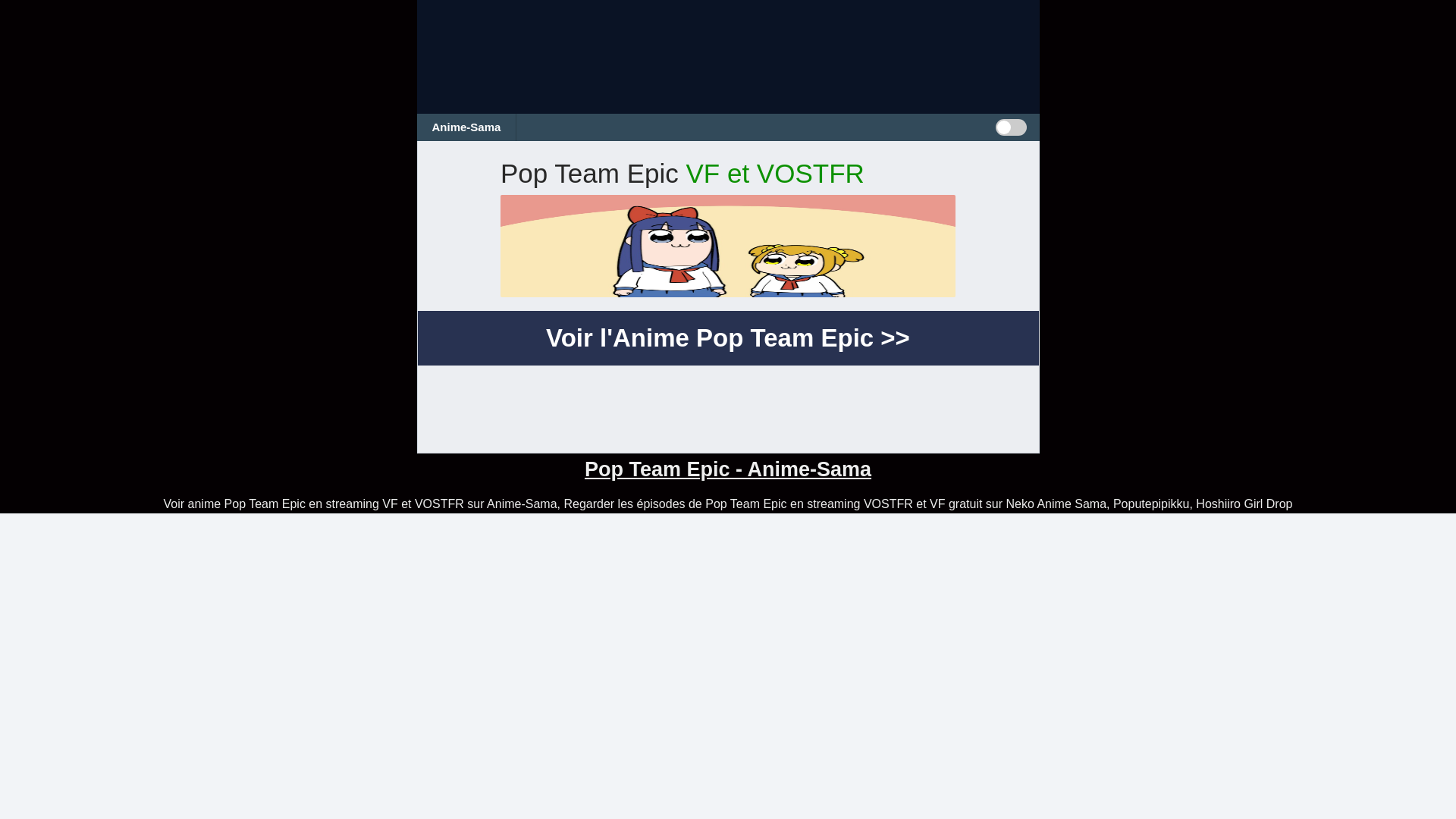 website screenshot of https://anime-sama-pop-team-epic.pages.dev/