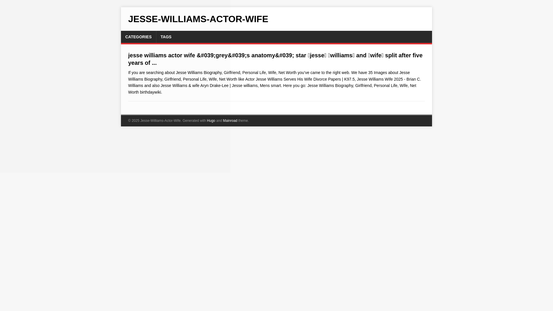 website screenshot of https://jesse-williams-actor-wife.pages.dev/
