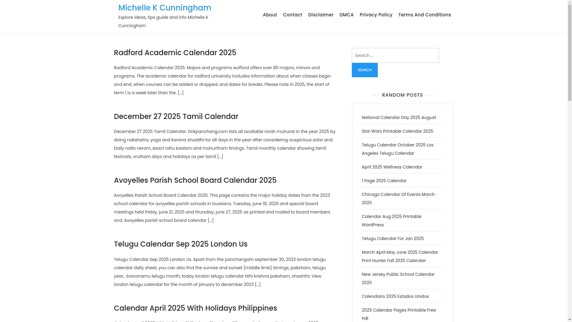website screenshot of https://michellekcunninghamm.pages.dev/