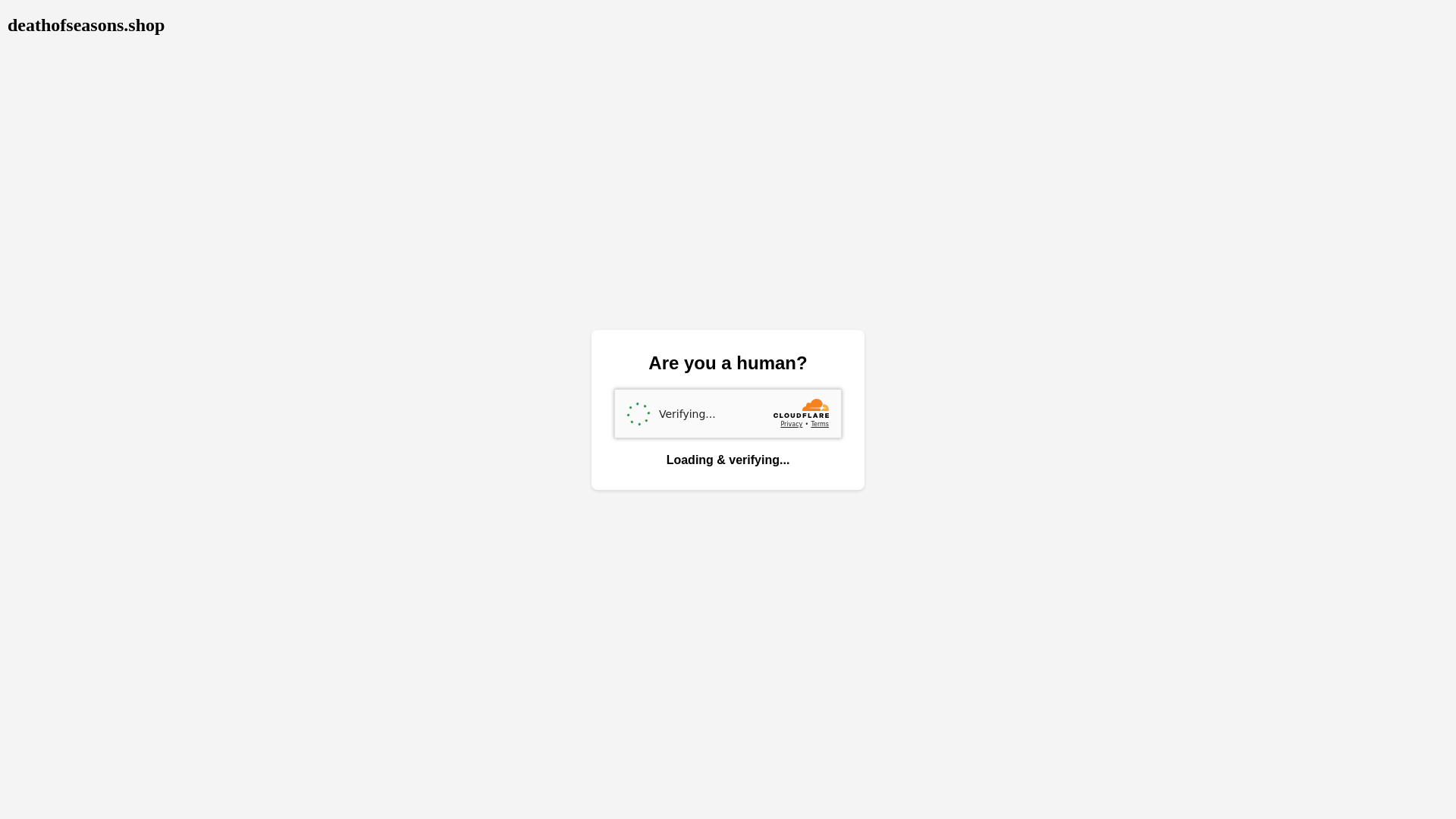 website screenshot of https://deathofseasons.shop/