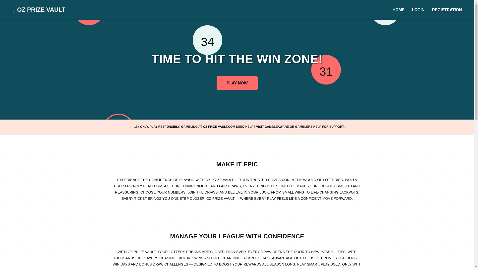 website screenshot of https://ozprizevault.com/