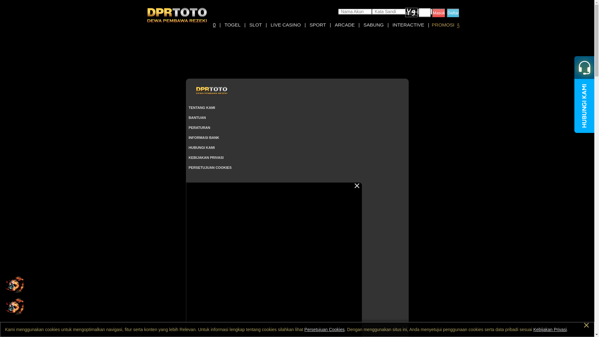 website screenshot of https://dprtoto-hmail2025.casa/