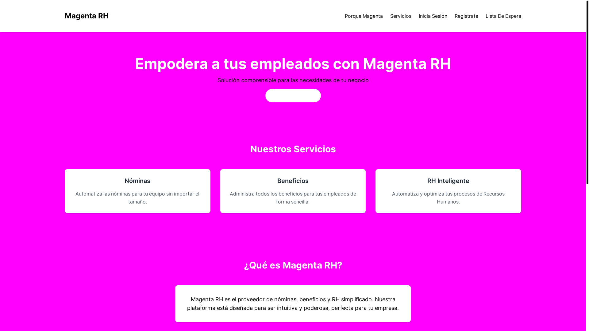 website screenshot of https://magentarh.com/