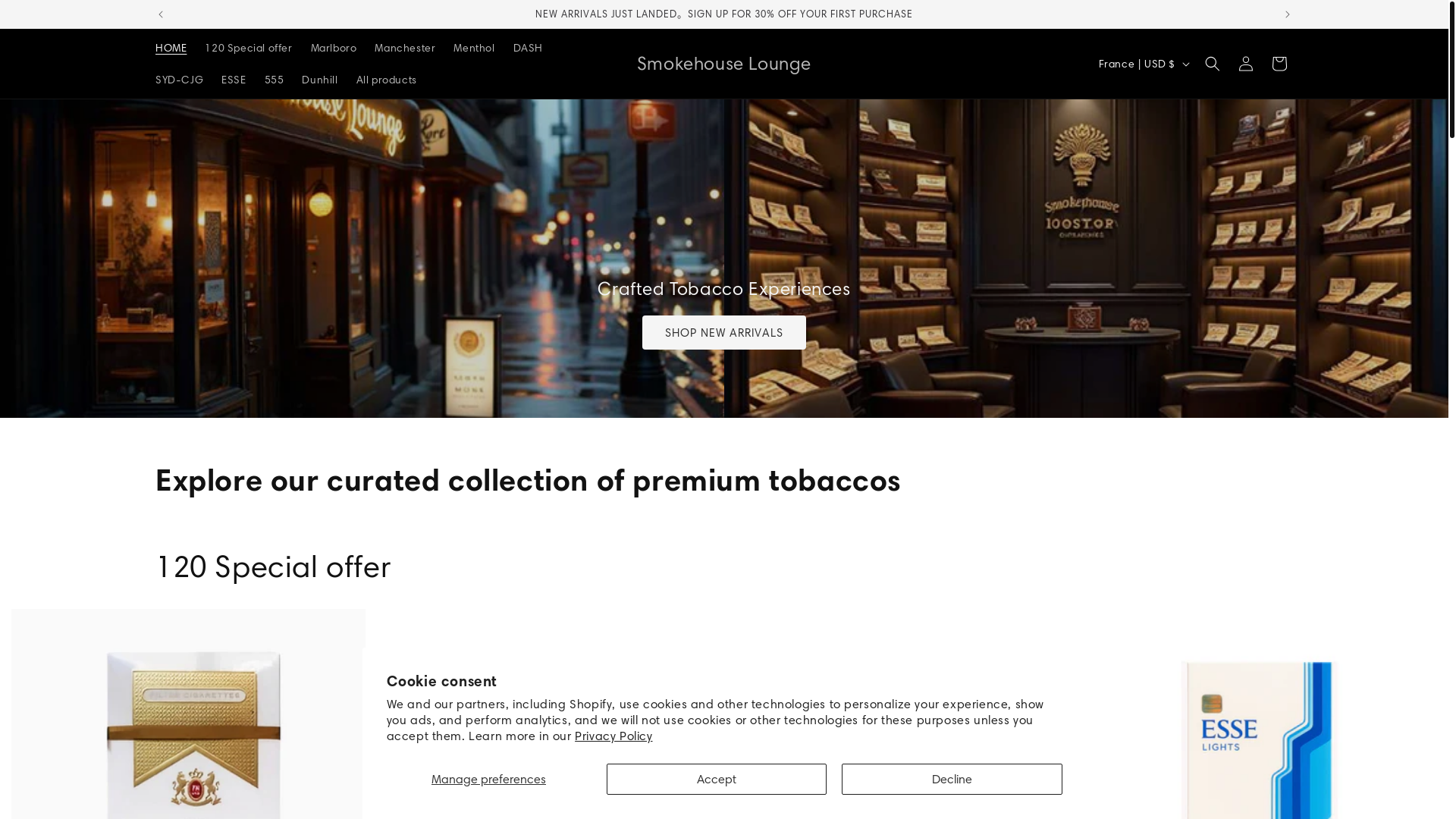 website screenshot of https://smokehouseloungelive.com/