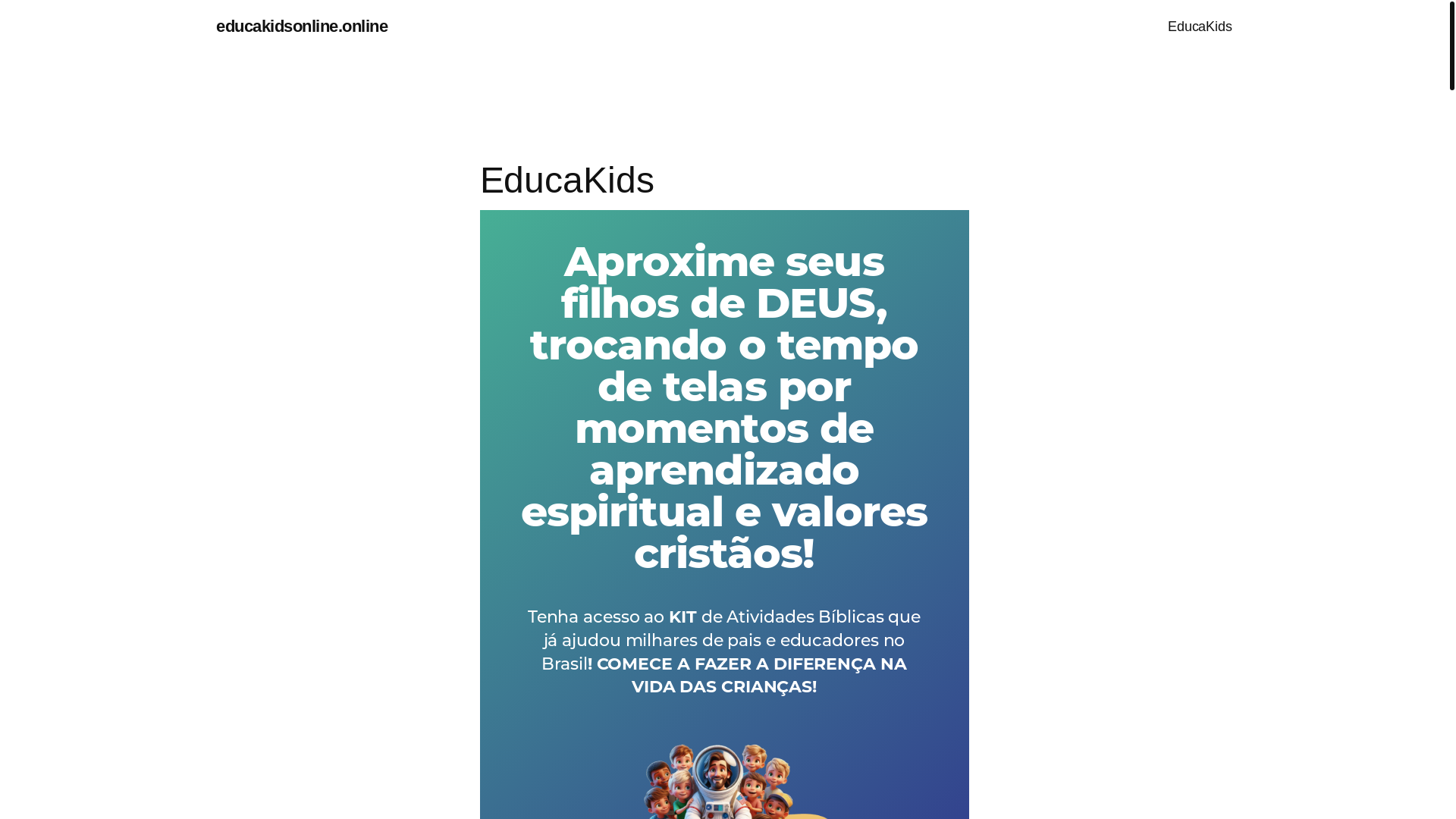 website screenshot of https://educakidsonline.online/