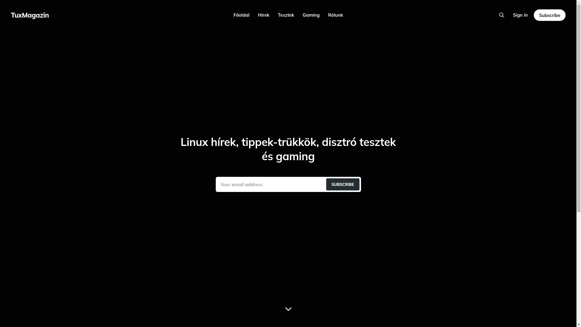 website screenshot of https://tuxmagazin.hu/