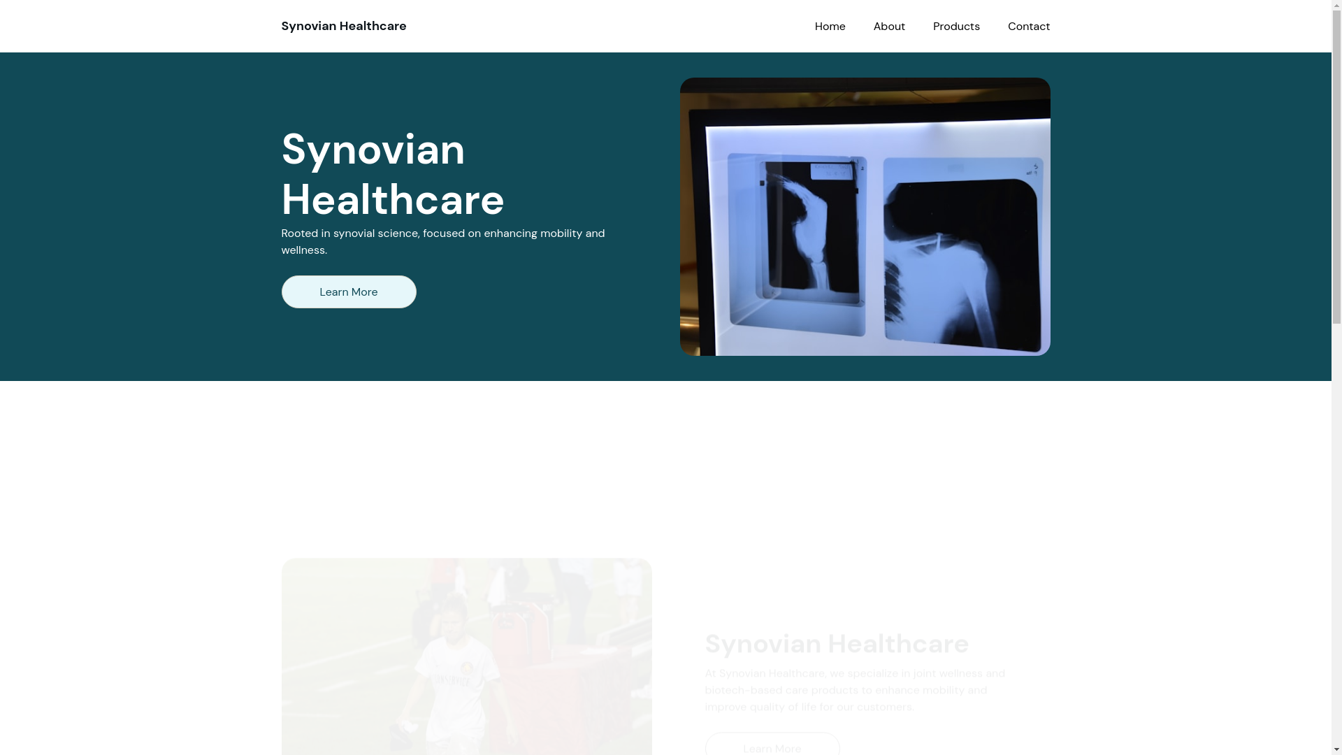 website screenshot of https://synovianhealthcare.com/