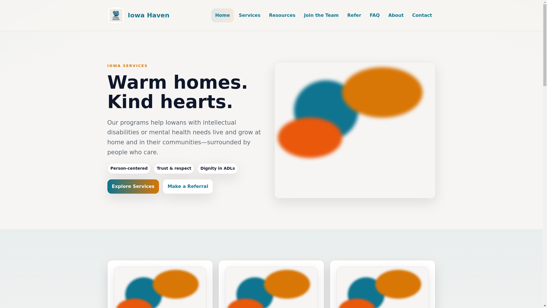 website screenshot of https://iowahaven5.pages.dev/