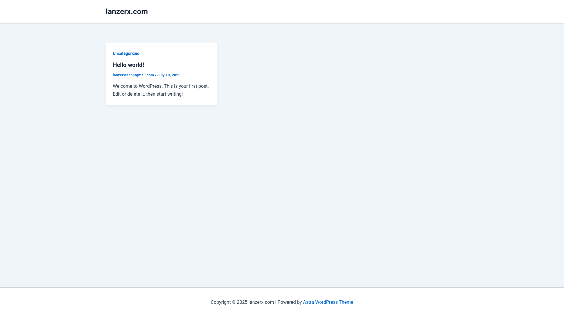 website screenshot of https://lanzerx.com/