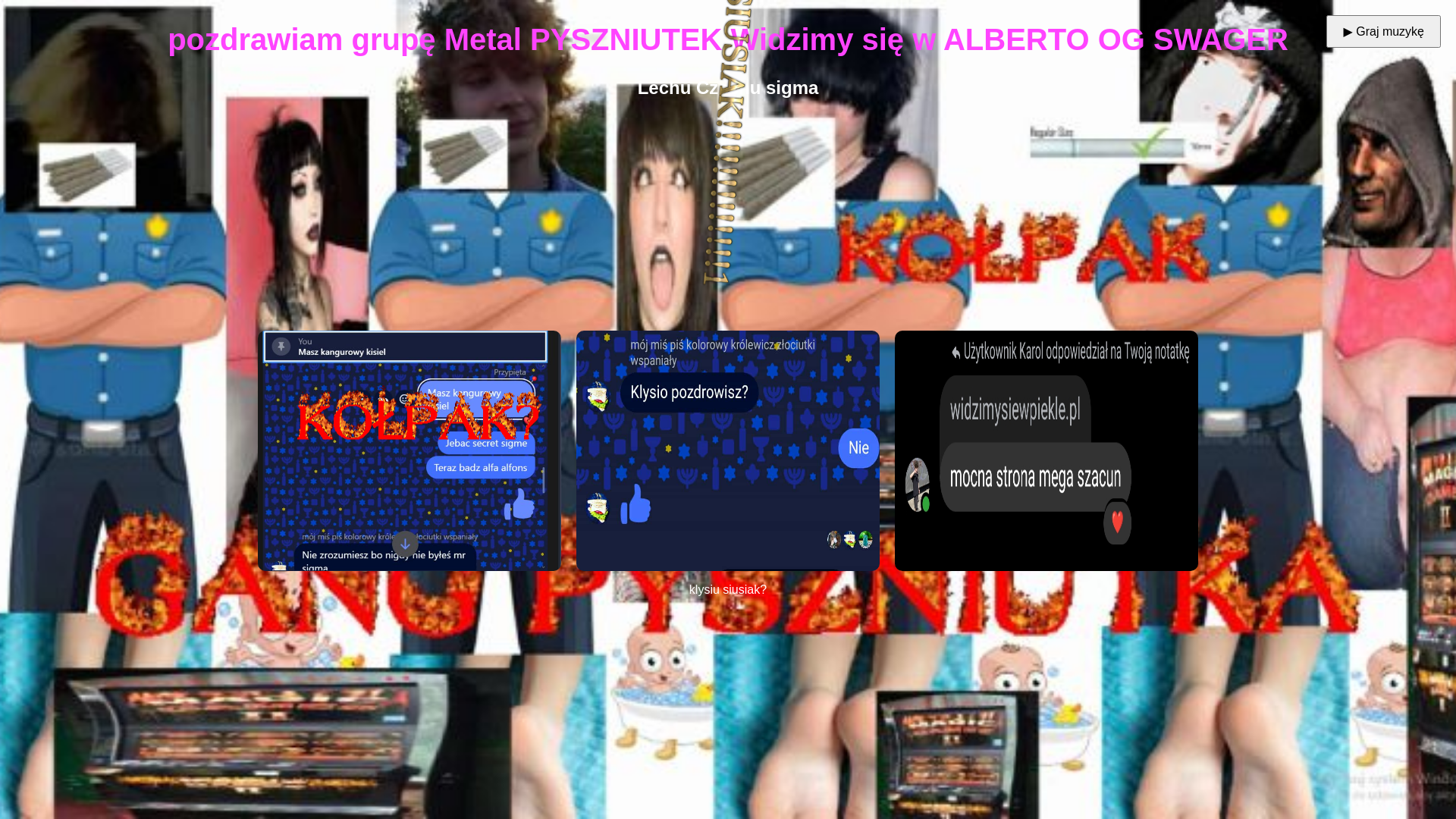 website screenshot of https://widzimysiewpiekle.pl/