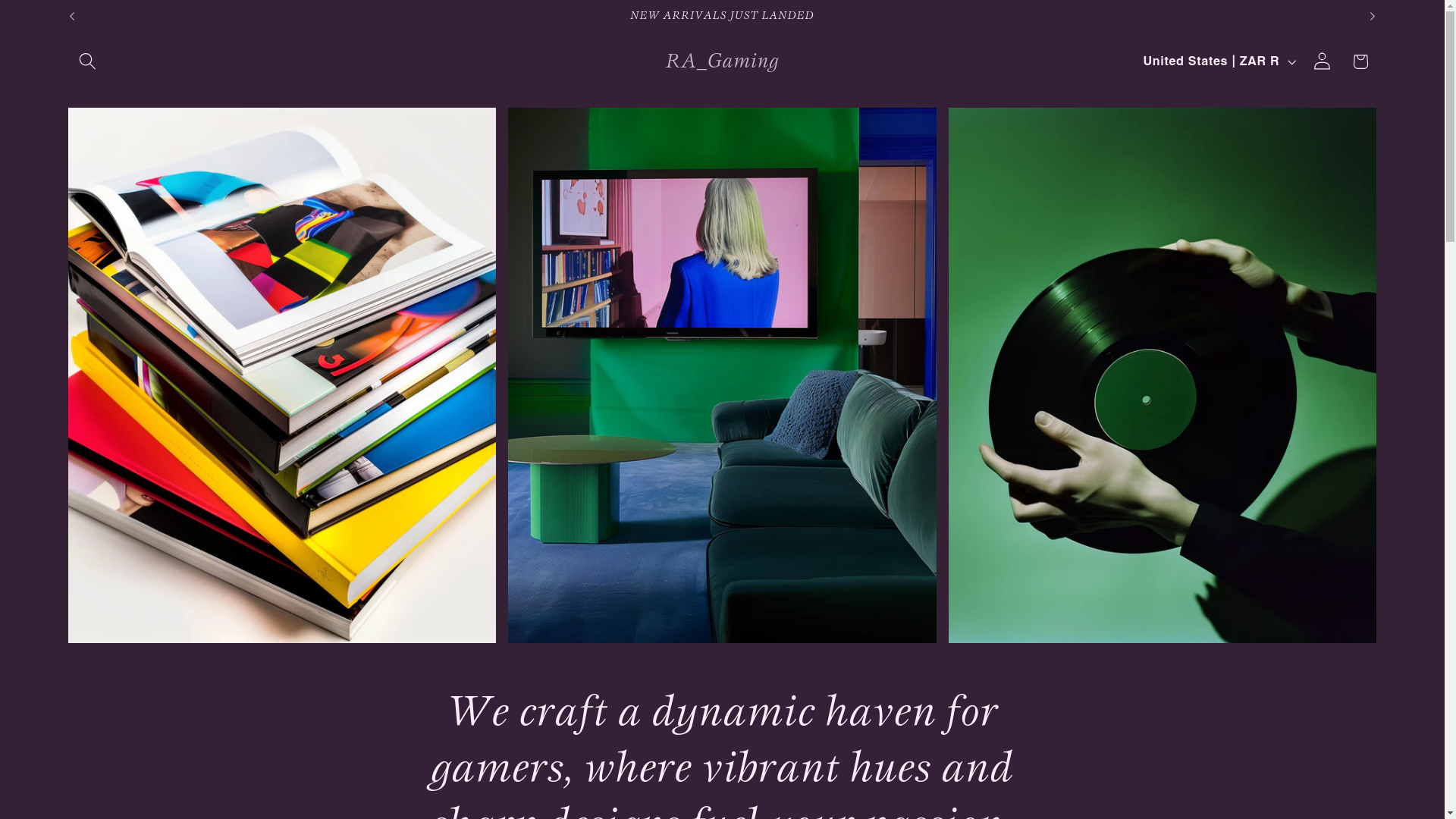 website screenshot of https://ragaming.store/