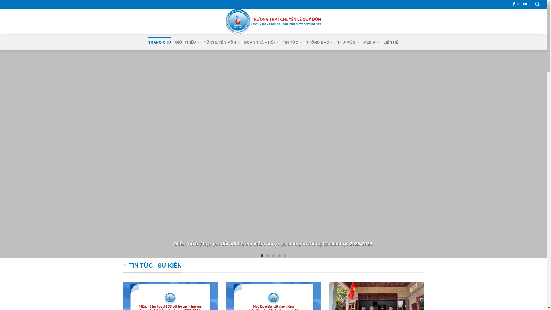 website screenshot of https://chuyenlequydongialai.edu.vn/