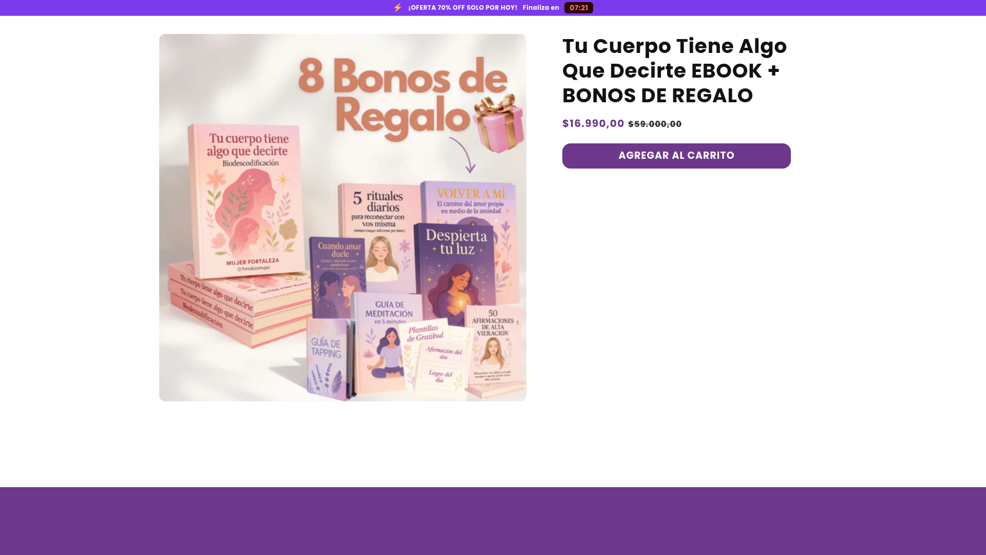 website screenshot of https://mujerfortaleza.shop/
