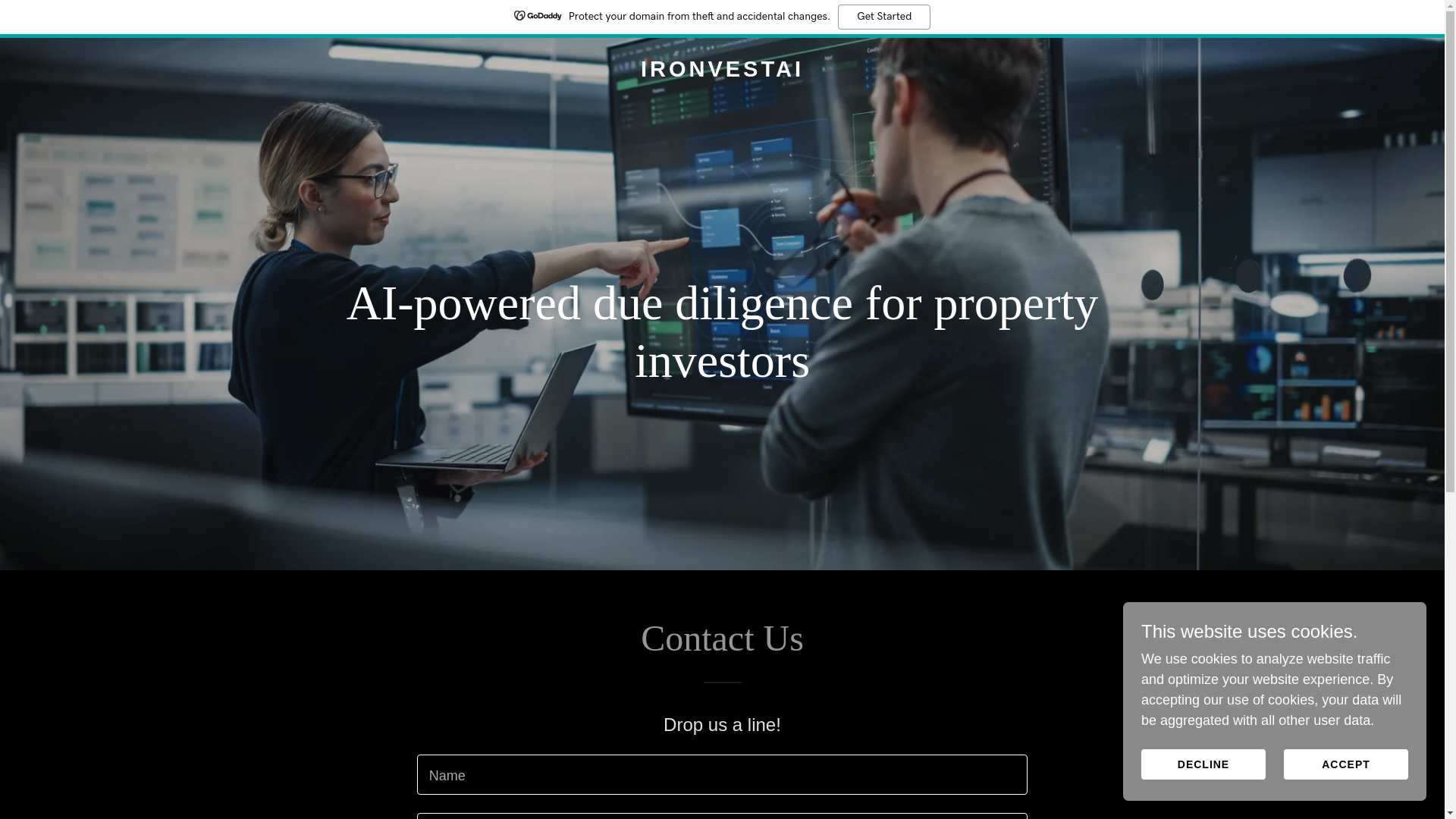 website screenshot of https://ironvestai.com/