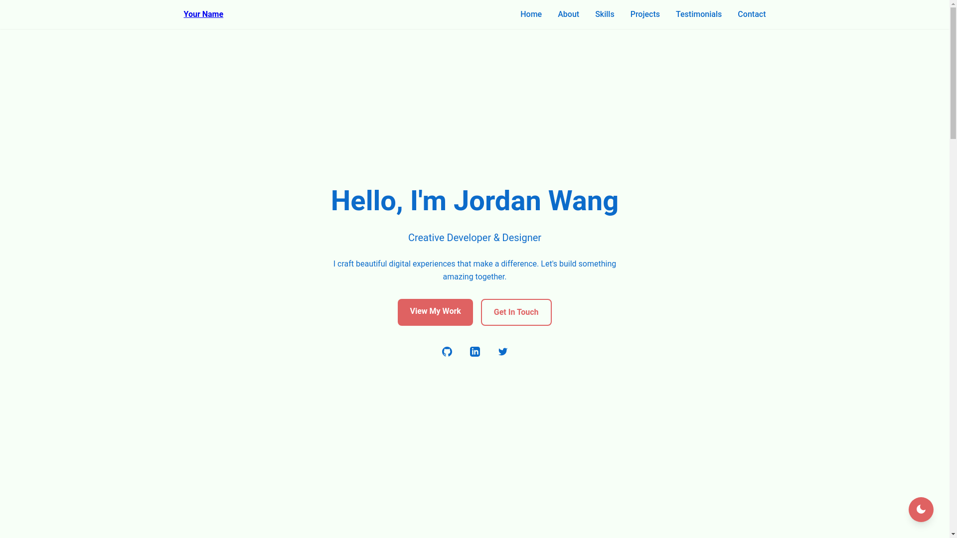 website screenshot of https://68b43527-jordanwang.pages.dev/