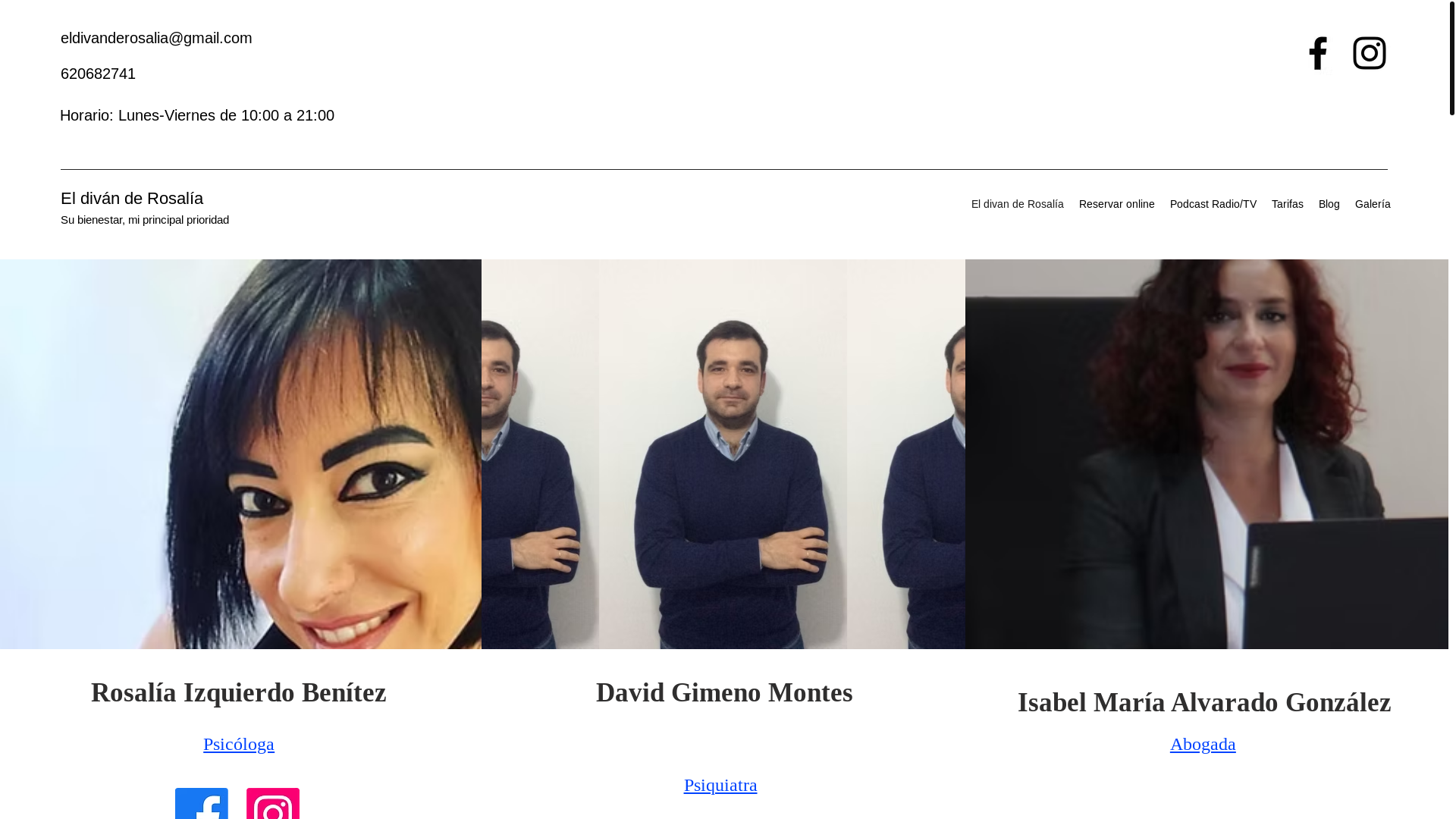 website screenshot of https://www.eldivanderosalia.com/