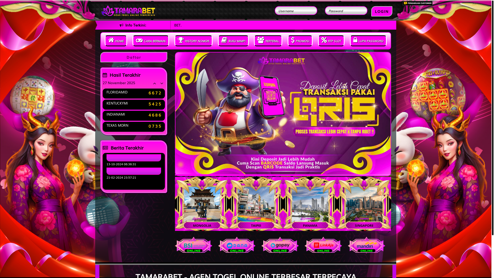 website screenshot of https://dewitamara.com/