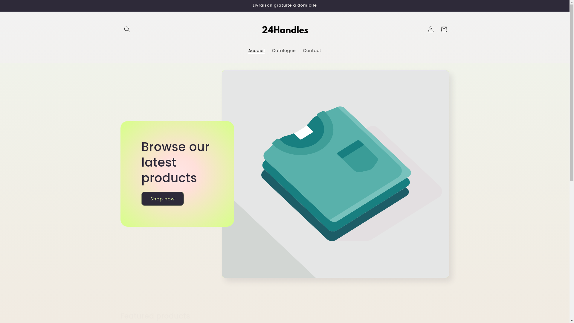 website screenshot of https://24handles.com/
