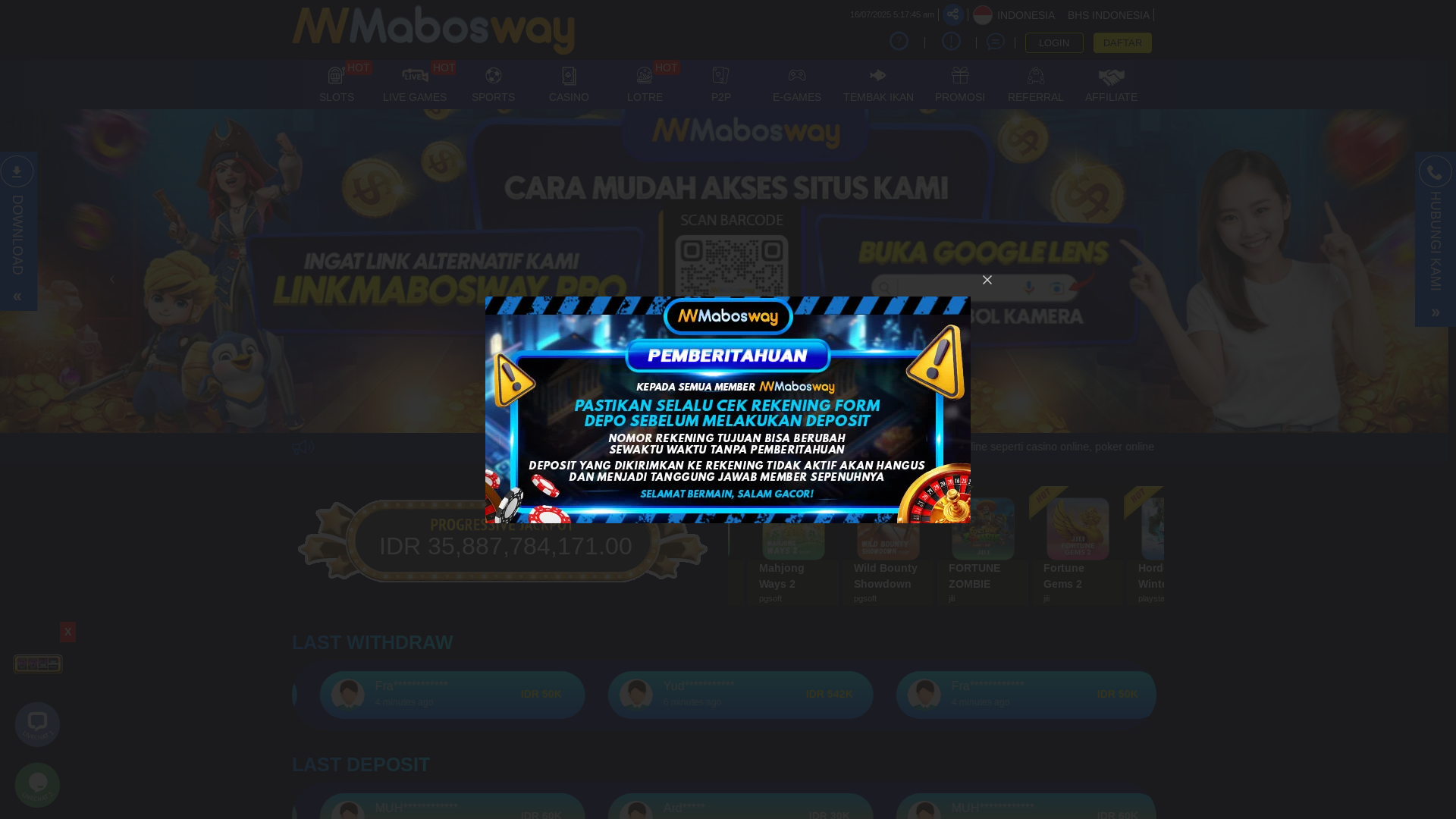 website screenshot of https://mabosway25.com/