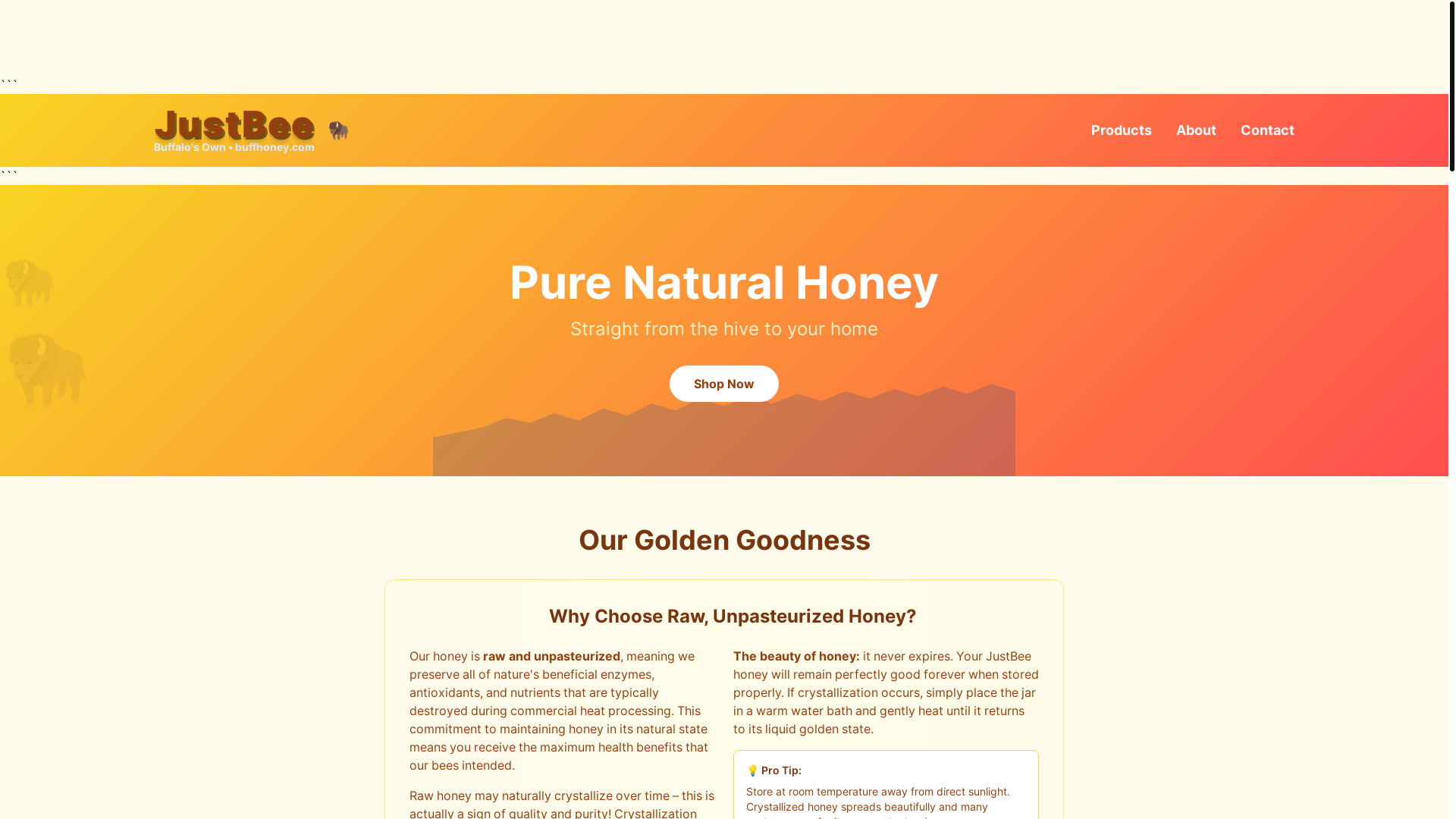 website screenshot of https://buffhoney.pages.dev/
