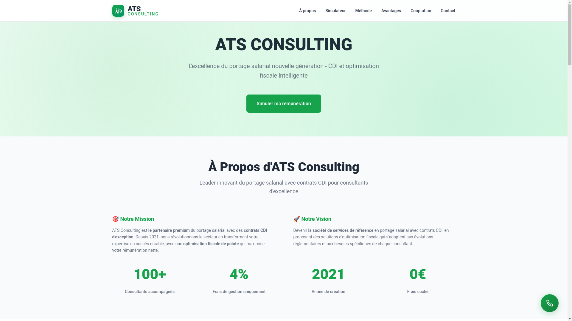 website screenshot of https://atsconsultingservices.fr/