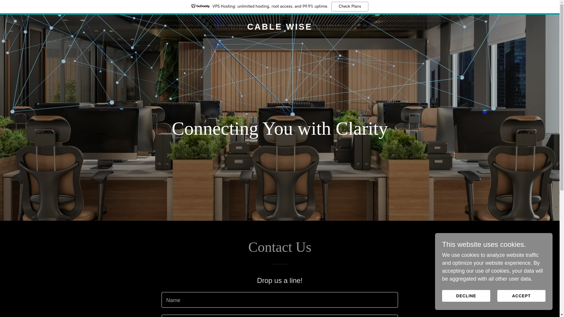 website screenshot of https://cablewise.co/