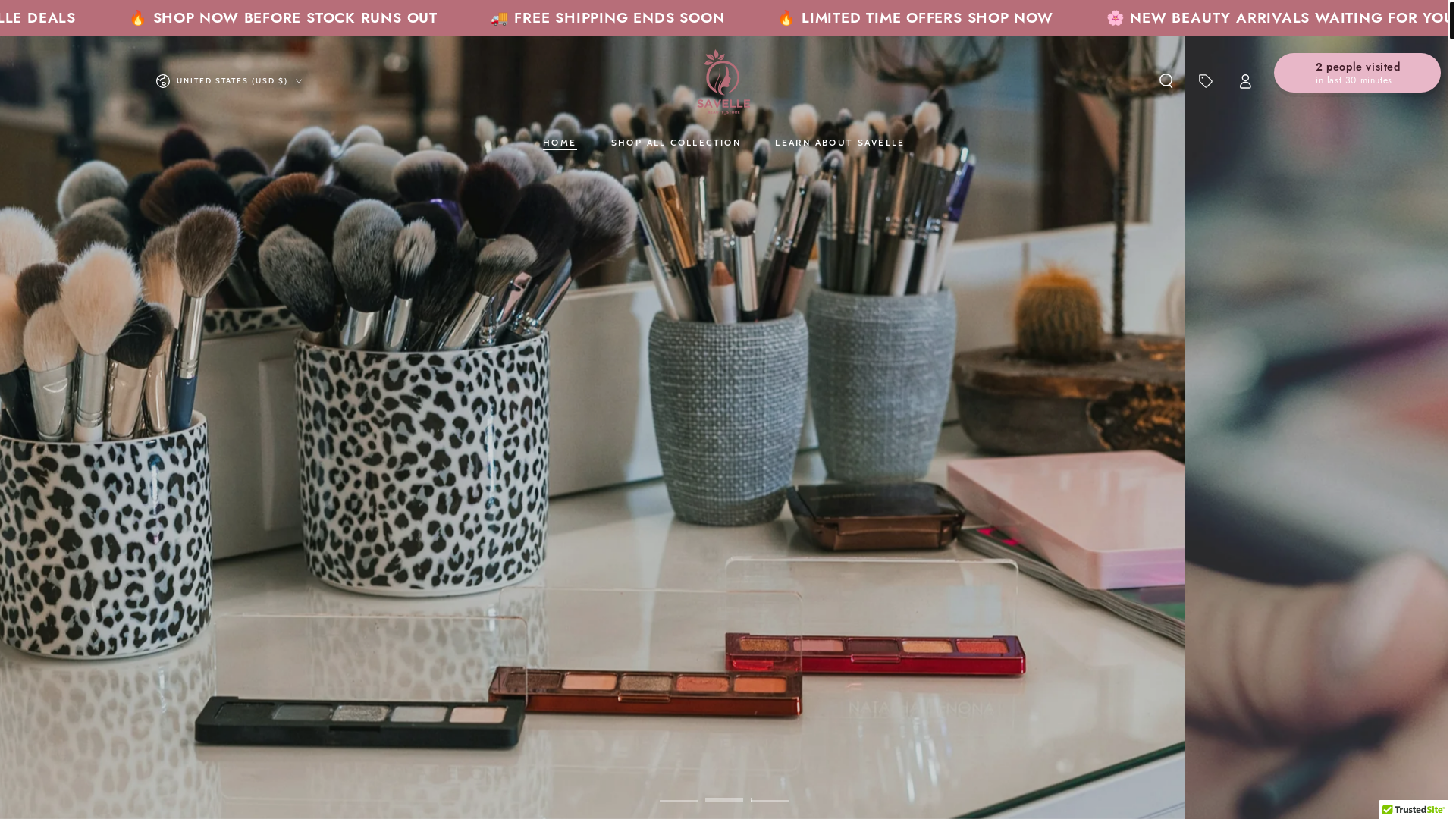 website screenshot of https://www.savelle.store/