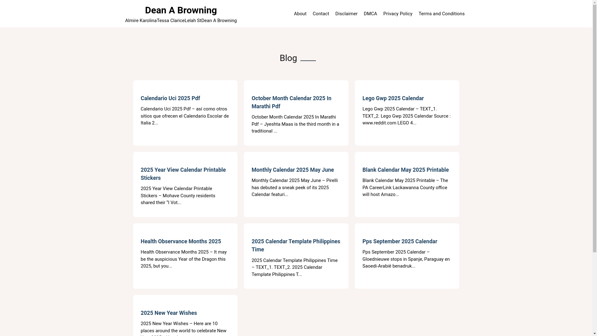 website screenshot of https://deanabrowning.pages.dev/
