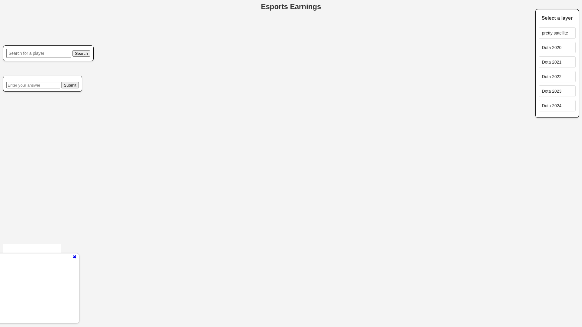 website screenshot of https://esportsearnings.fun/