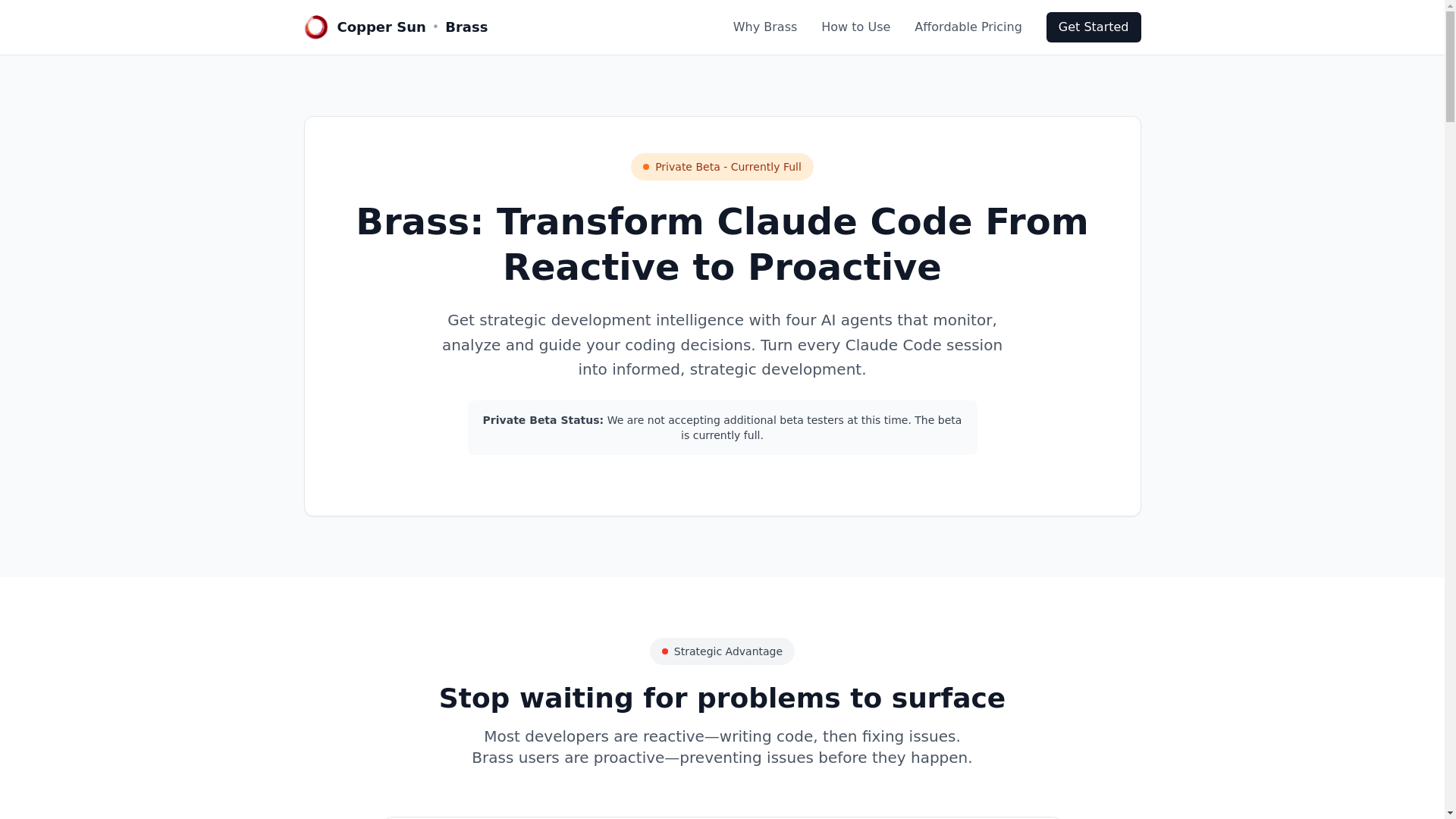 website screenshot of https://brass-ai-coders-dev.pages.dev/