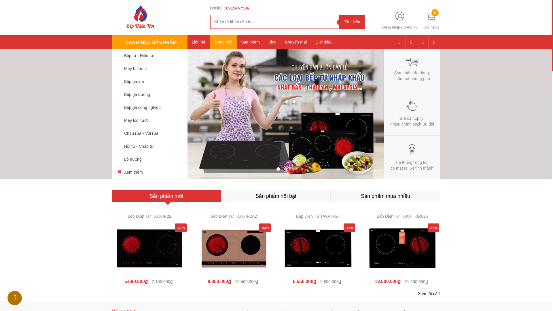 website screenshot of https://bepthientan.vn/