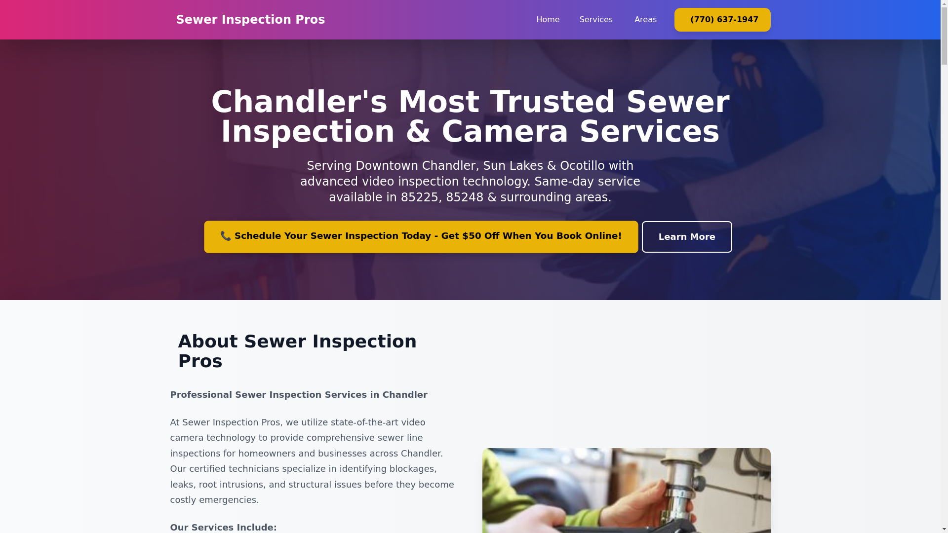 website screenshot of https://sewer-inspection-pros-chandler.pages.dev/
