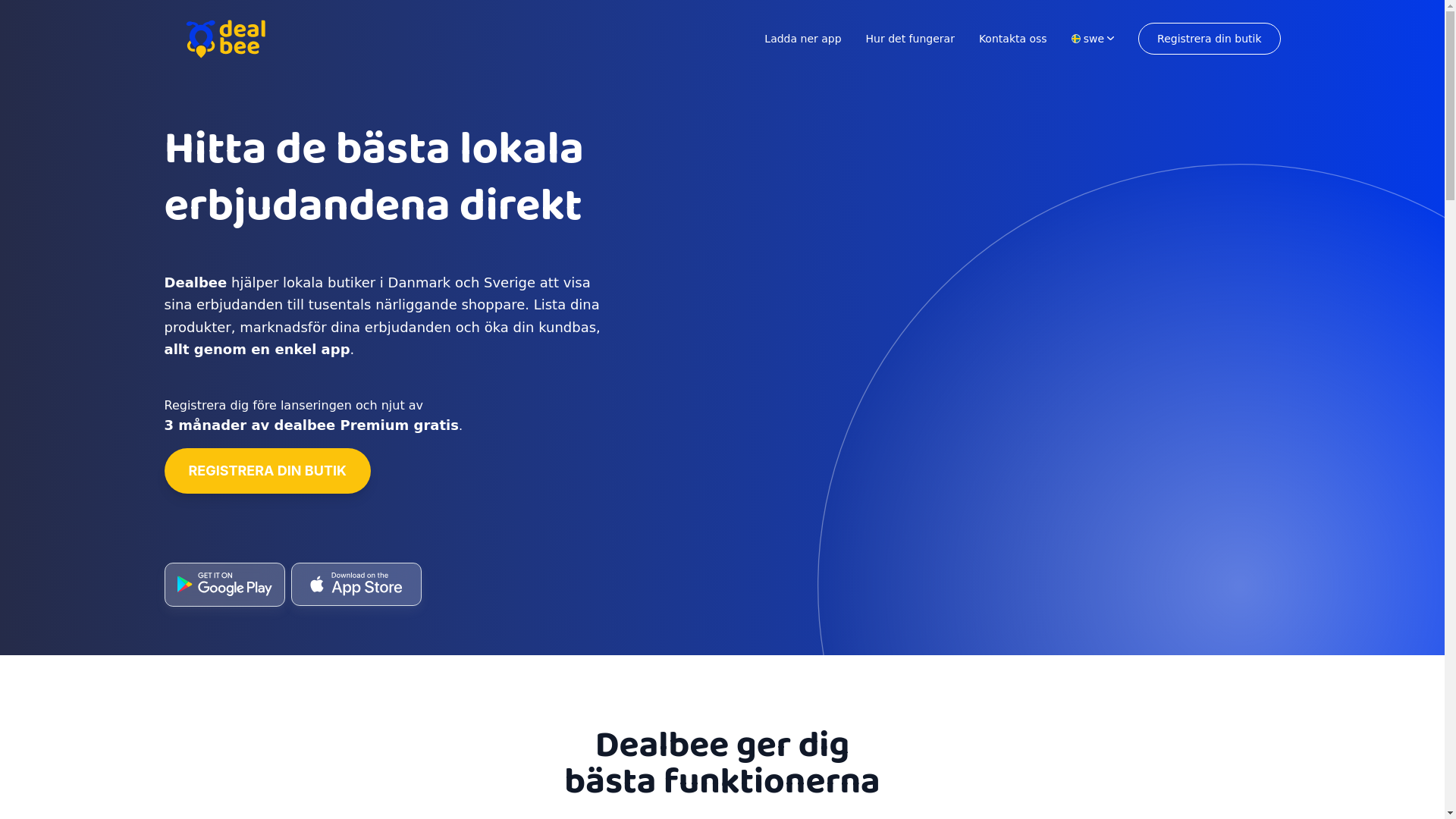website screenshot of https://dealbee-landing-page.pages.dev/