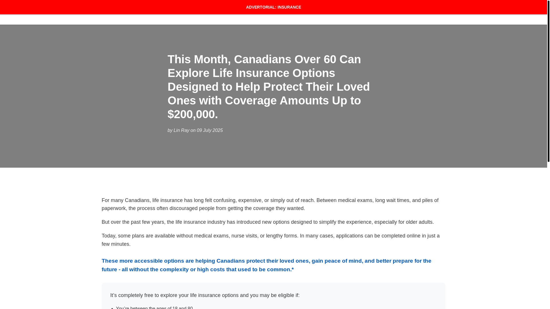 website screenshot of https://seniormaplecanada.com/